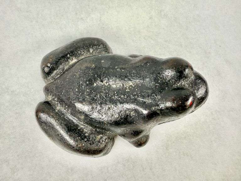 Vintage Cast Iron Frog Figurine Doorstop