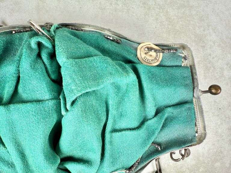 Vintage Flapper Style Made in Czechoslovakia Beaded Hand Bag Purse