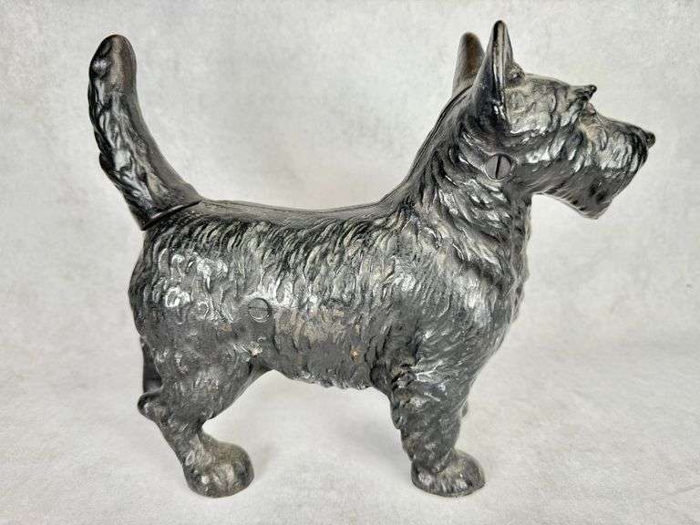 Vintage Cast Iron Scottie Dog Figurine Doorstop