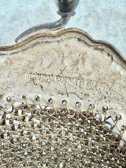 Vintage Mandalian Mesh Enamel Hand Bag Purse