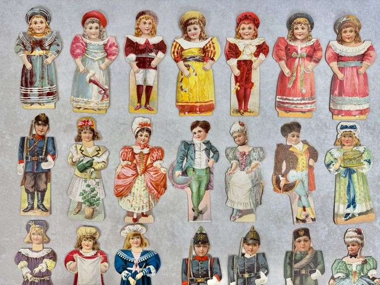 Buttermilk Toilet Soap & Clark's Spool Cotton  Paper Dolls Trading Cards including African American