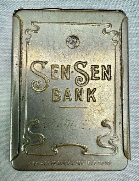 Vintage Sen Sen Candy Gum 5c Metal Bank