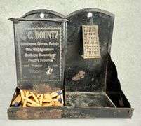Vintage Ashville, Ohio C.C. Dountz Advertising Hanging Match Safe
