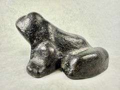 Vintage Cast Iron Frog Figurine Doorstop
