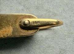 Vintage Voos R&B Co. 14K Yellow Gold Pocket Knife Scissors Nail File