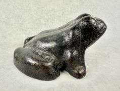 Vintage Cast Iron Frog Figurine Doorstop