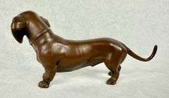 Vintage Bronze Dachshund Figurine