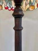 Vintage Slag Stained Glass Fruit Shade Floor Lamp