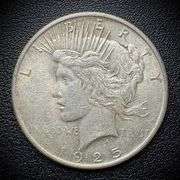 1925 Peace Silver Dollar $1