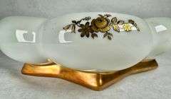 Vintage Hutschenreuther Kunstabteilung Selb Germany K. Tutter Porcelain Boy Cherub Gold Ball Bowl