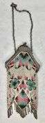 Vintage Mandalian Mesh Enamel Hand Bag Purse