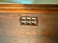 Antique Watchmaker's Bench/Table with Hanging Shelf & Vitek Stool