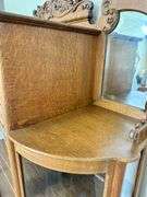 Antique Ornate Carved Victorian Curved Front China Display Cabinet