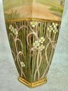 Large Antique Hand Painted Nippon Scenic Desert Vase