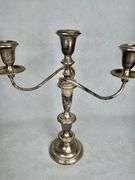 Pair Vintage Empire Sterling 12" Candelabra