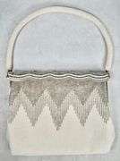 Vintage Made in France Beaded Rhinestone Hand Bag Purse