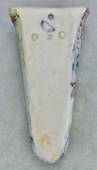 Large Weller Pottery Silvertone Wall Pocket