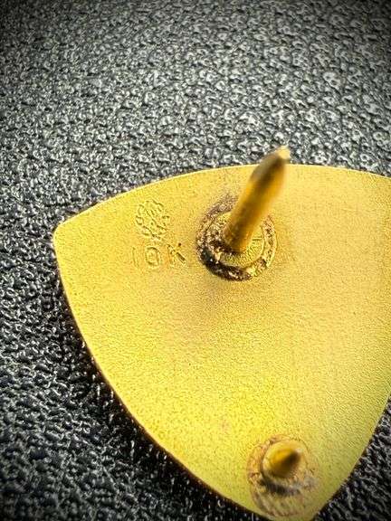 Pair 10K Yellow Gold Vintage Western Electric Telephone Employee Service Pins