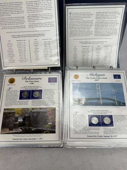Postal Commemorative Society Statehood Quarters Collection Volumes 1 & 2
