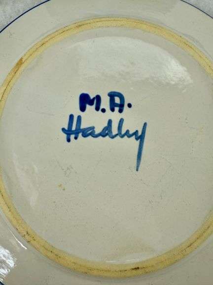 M.A. Hadley (12)  Pottery Luncheon Salad Plates