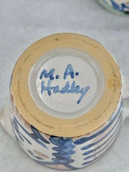M.A. Hadley Pottery Pitcher & Measuring Cup