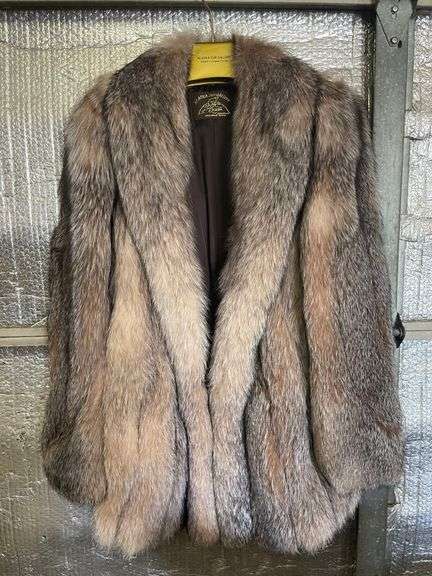 Vintage Women's Genuine Silver Fox Fur Coat