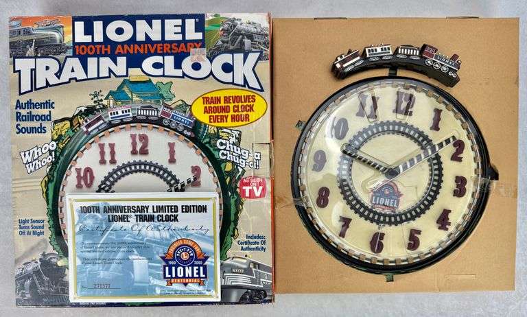 Lionel 100th Anniversary Battery Operated Train Clock