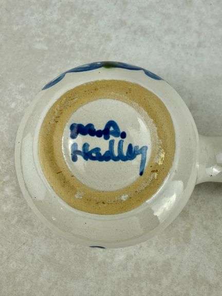 M.A. Hadley Pottery Covered Butter Dish & Little Dipper