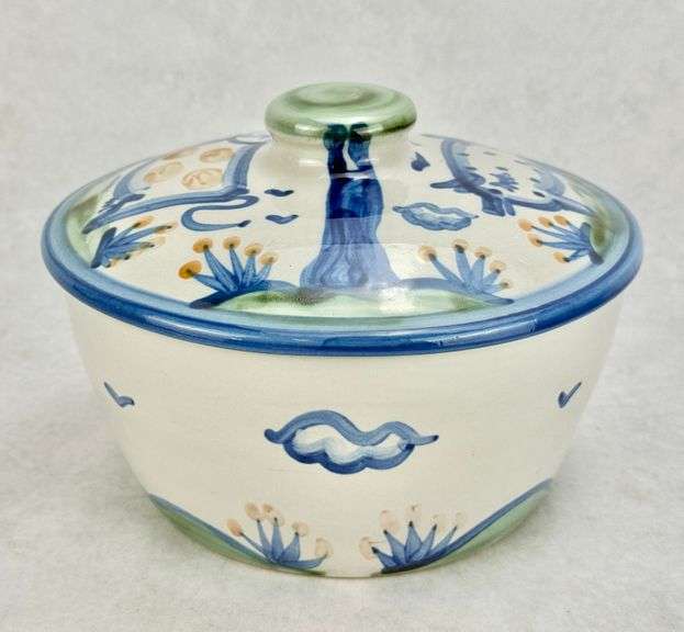 M.A. Hadley Pottery Covered Serving Vegetable Bowl with Lid