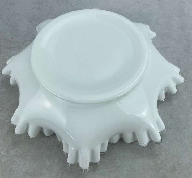Fenton Milk Glass Silvercrest Bowl