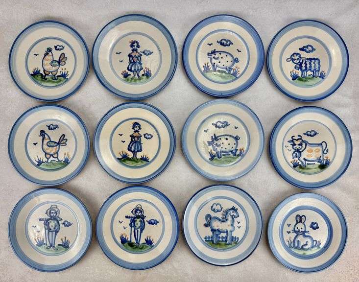 M.A. Hadley (12)  Pottery Luncheon Salad Plates
