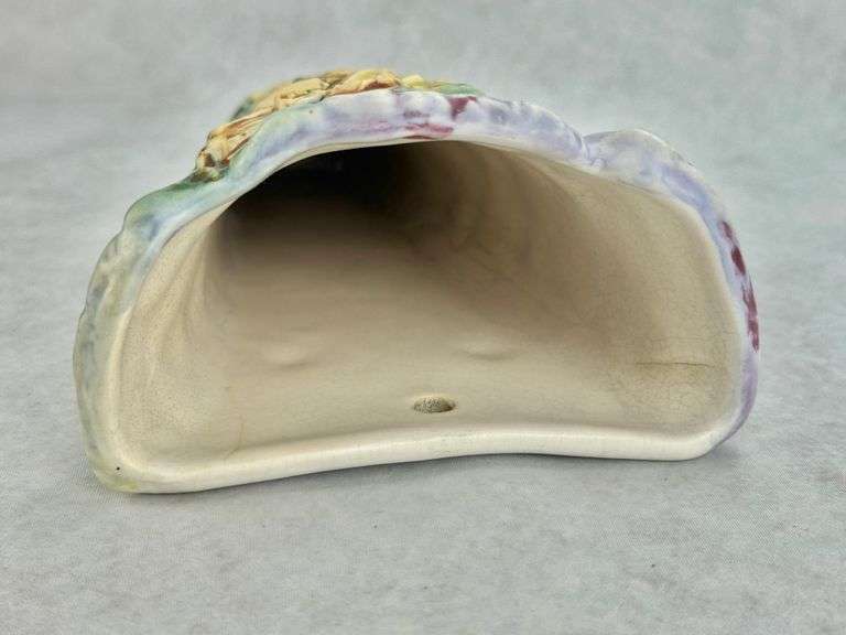 Large Weller Pottery Silvertone Wall Pocket