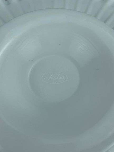 Fenton Milk Glass Silvercrest Cake Plate Stand