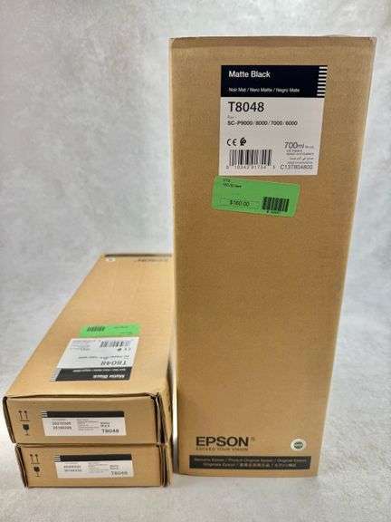 (3) SEALED Epson T8048 Matte Black Ink Cartridges 700ml SC-P9000 8000 7000 6000 2020 2021