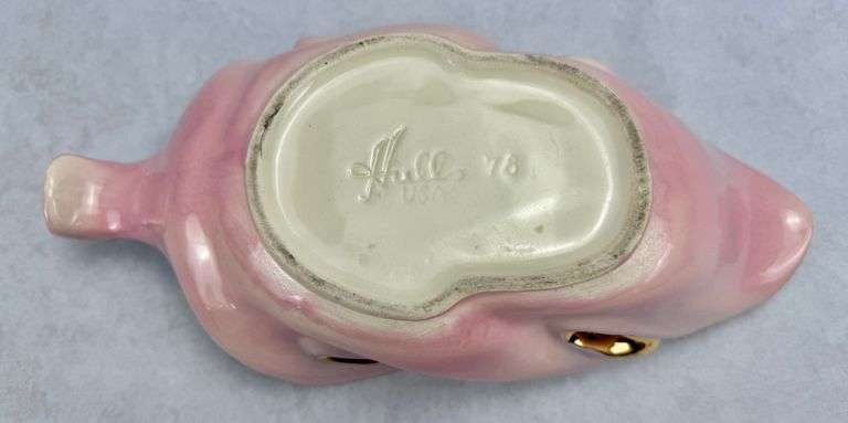 Hull Pottery Peacock Vase & Pink Leaf Dish 78 & 73