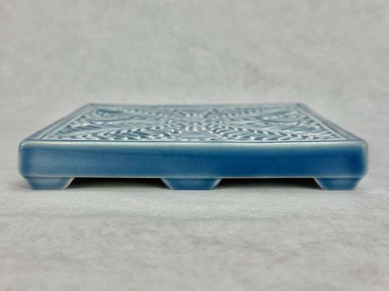Blue Glazed Rookwood Pottery Trivet 3210 LIII
