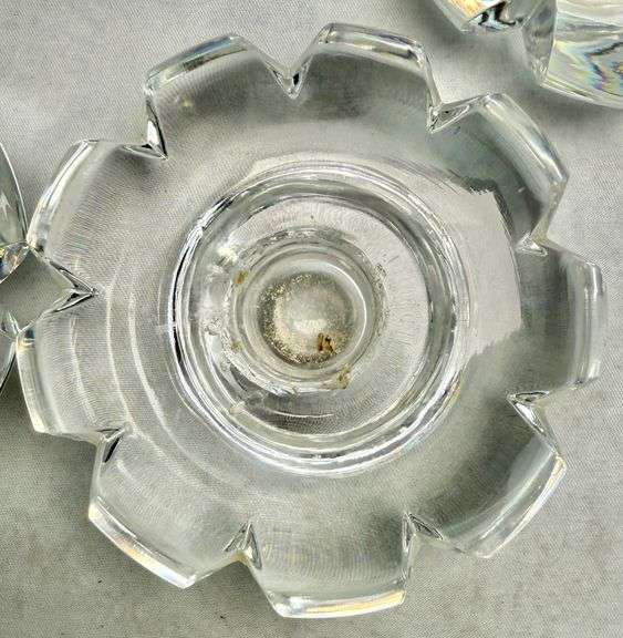 Orrefors Bowl & (4) Candleholders