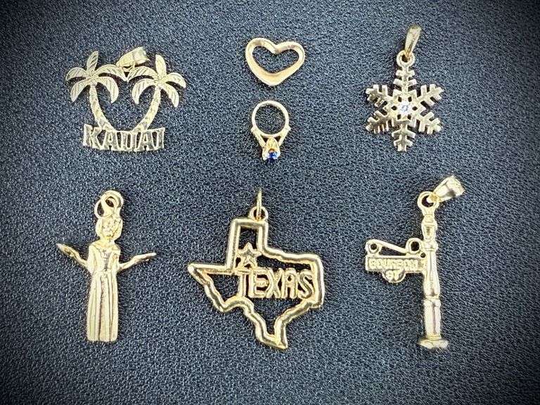 (7) 14K Gold Charms