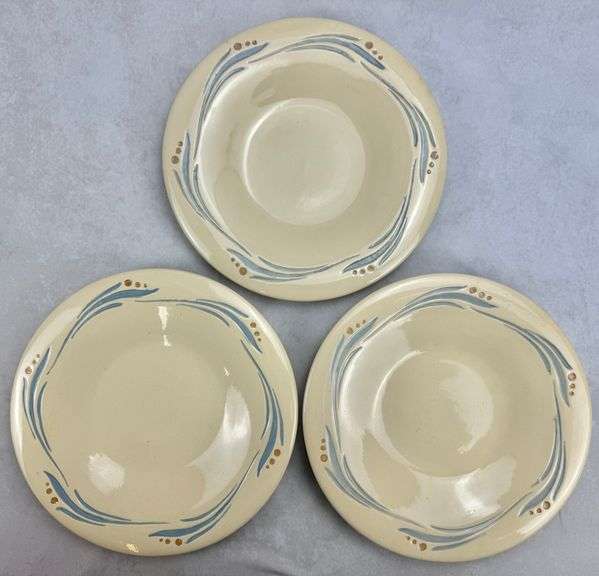 (3) Roseville Pottery Utility Ware Bowls