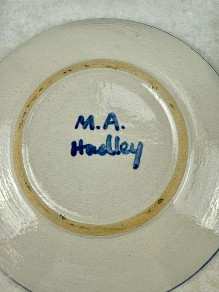 M.A. Hadley Pottery (11) Bread & Butter Dessert Cake Plates