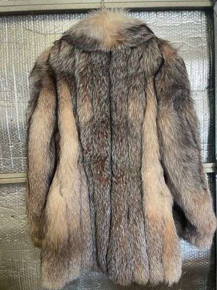Vintage Women's Genuine Silver Fox Fur Coat