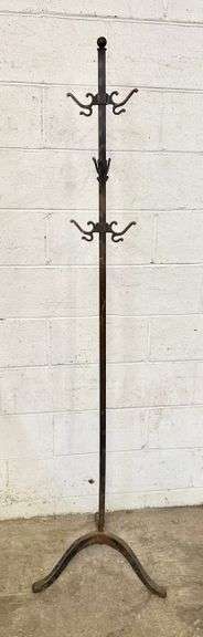 Antique Cast Iron Hall Tree Coat/Hat Rack