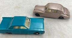 Vintage Car Carrying Case & 34 Lesney Cars