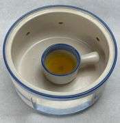 M.A. Hadley Pottery Large Drink Beverage Dispenser with Warming Base