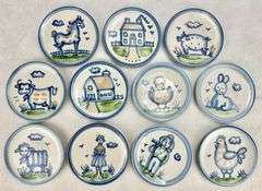 M.A. Hadley Pottery (11) Bread & Butter Dessert Cake Plates