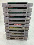 Super Nintendo SNES Console, (11) Games, Controllers & Cords Mario, RPG, Donkey Kong