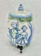 M.A. Hadley Pottery Large Drink Beverage Dispenser with Warming Base