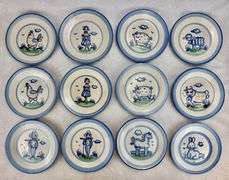 M.A. Hadley (12)  Pottery Luncheon Salad Plates