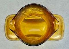 Blenko 2003 Amber Double Spout Water Bottle