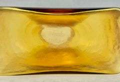 Blenko 2003 Amber Double Spout Water Bottle